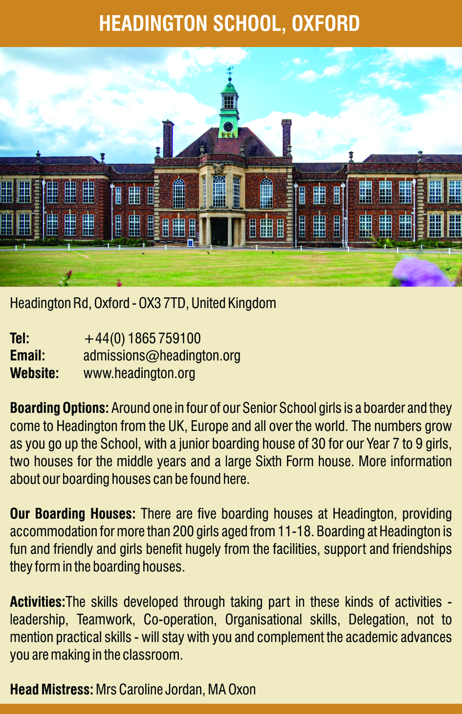 Headington School
